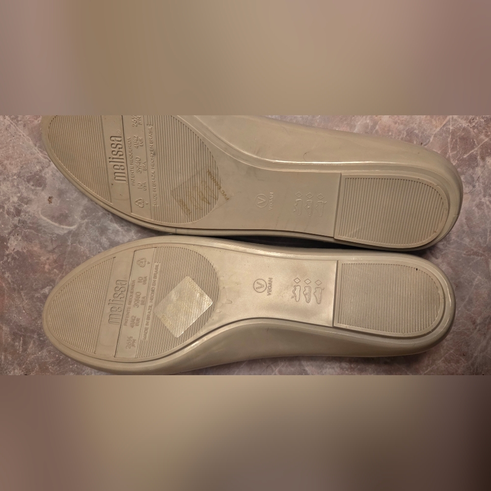 Vivienne Westwood x Melissa Patent Grey Ballet Flats with Orb - Picture 6 of 6